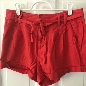 Forever 21 coral woven shorts